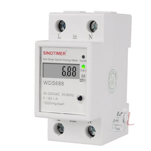 SINOTIMER WDS688 Smart WiFi Single-Phase Power Meter Mobile APP Home Rail Meter 5-60A 230V, WDS688