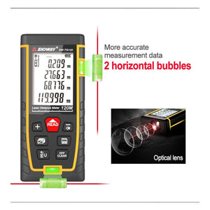 SNDWAY Double Horizontal bubble Rangefinder Laser Distance Meter Range Hand Tool Device SW-TG120