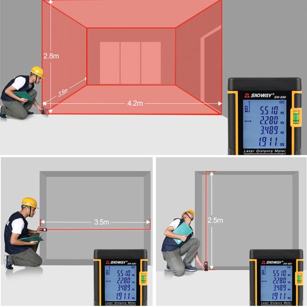 SNDWAY Handheld Laser Range Finder SW-E80