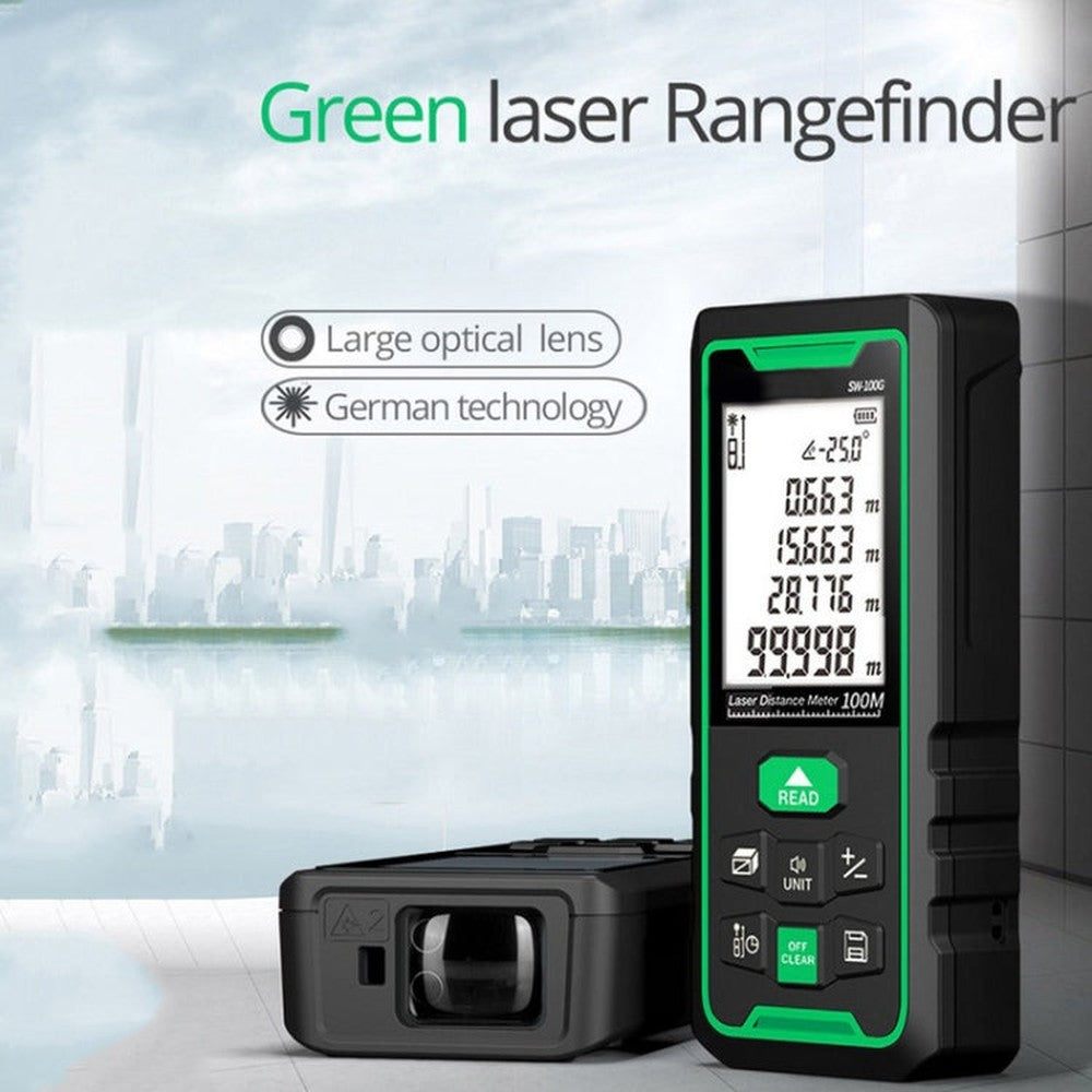 SNDWAY High-precision Indoor and Outdoor Green Laser Rangefinder, Distance:, 50m, 70m, 100m