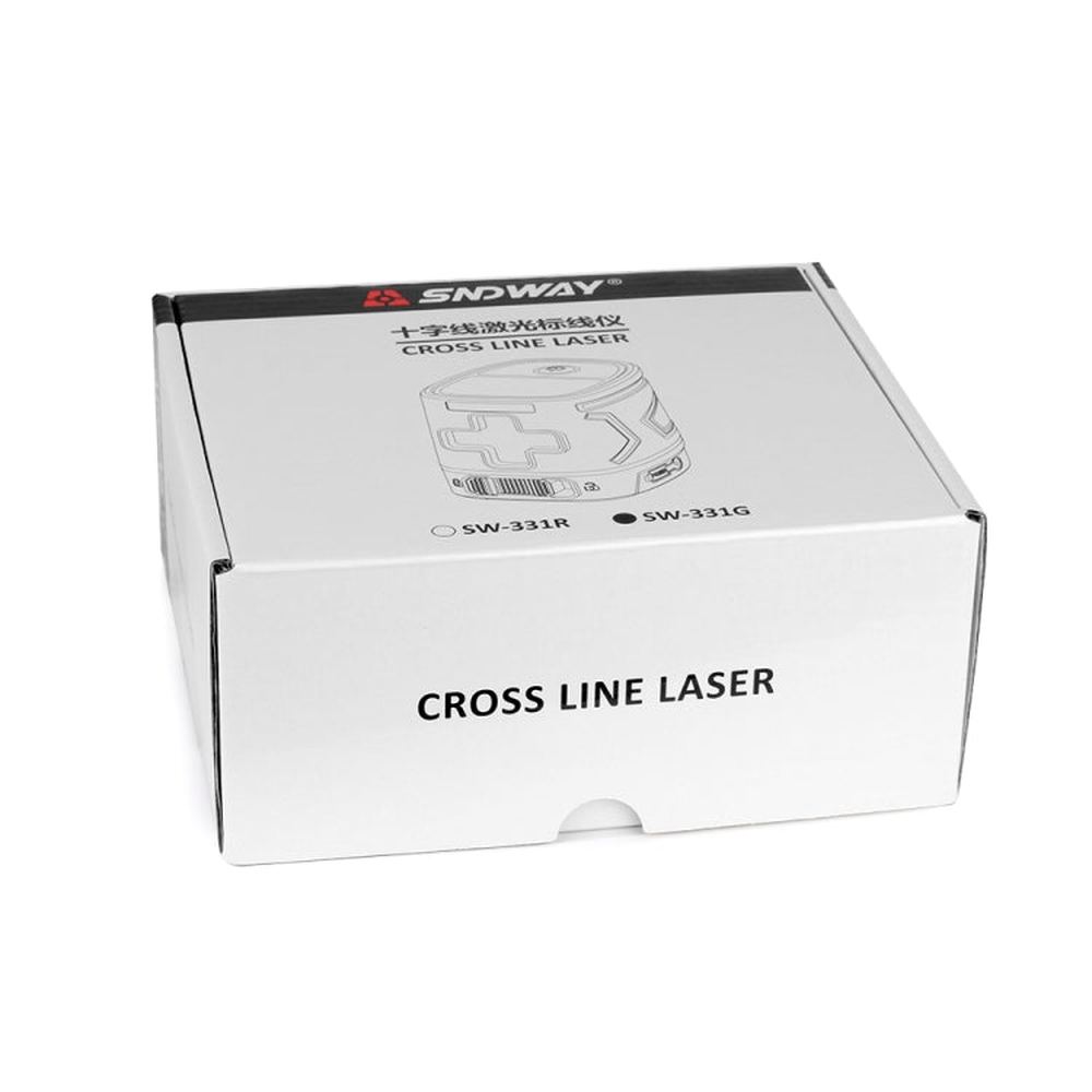 SNDWAY SW-331G Laser Level 2 Lines 360 Degree Rechargeable Battery Green Beam Self Leveling Level Laser 3D Rotary Vertical Horizontal