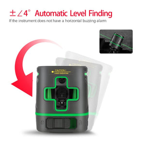 SNDWAY SW-331G Laser Level 2 Lines 360 Degree Rechargeable Battery Green Beam Self Leveling Level Laser 3D Rotary Vertical Horizontal