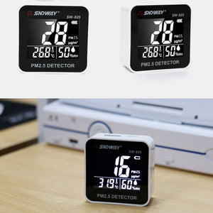 SNDWAY SW-825 Micro USB Charging Desktop Air Quality Real-time Purification Detector with HiD LED Screen, Support Alarm Prompt