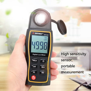 SNDWAY SW582 Handheld Digital Illuminance Meter High-Precision Digital Light Meter, SW582