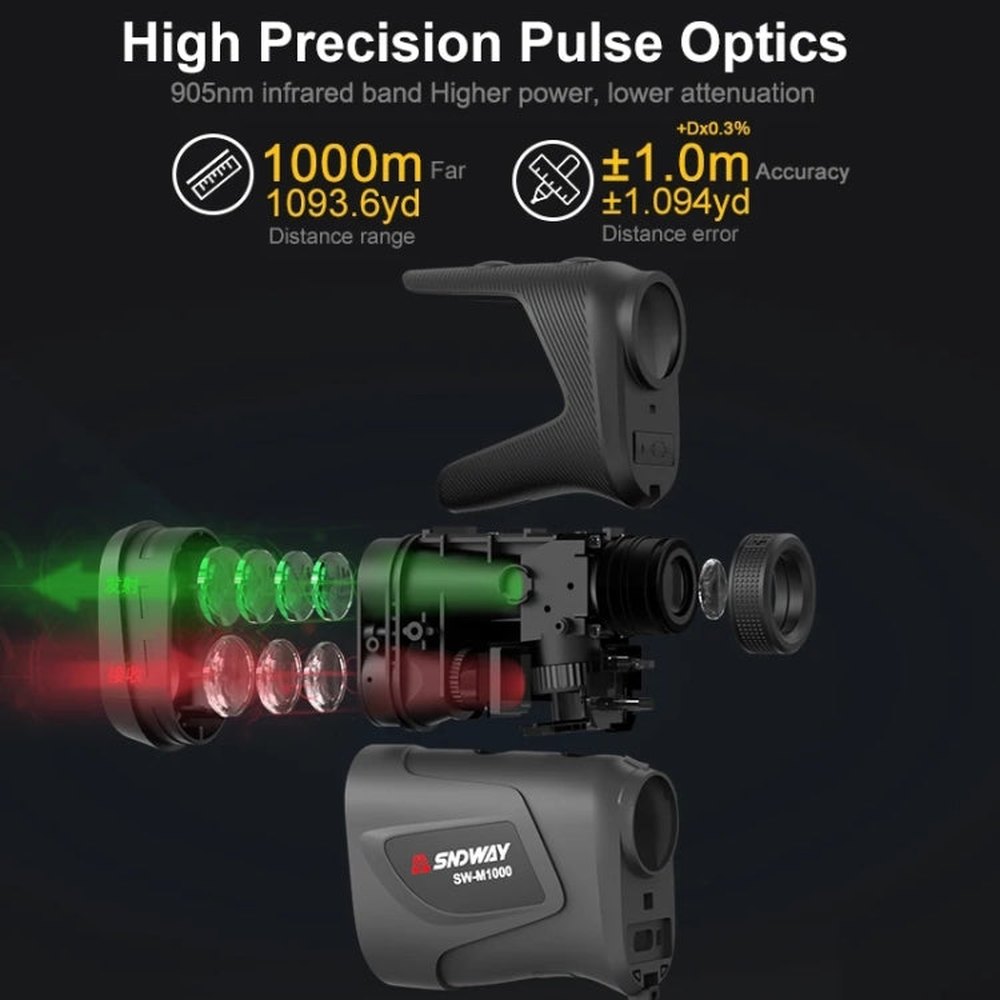 SNDWAY Telescope Golf Rangefinder Handheld Outdoor Altitude Angle Rangefinder, SW-M500 500m, SW-M700 700m, SW-M1000 1000m