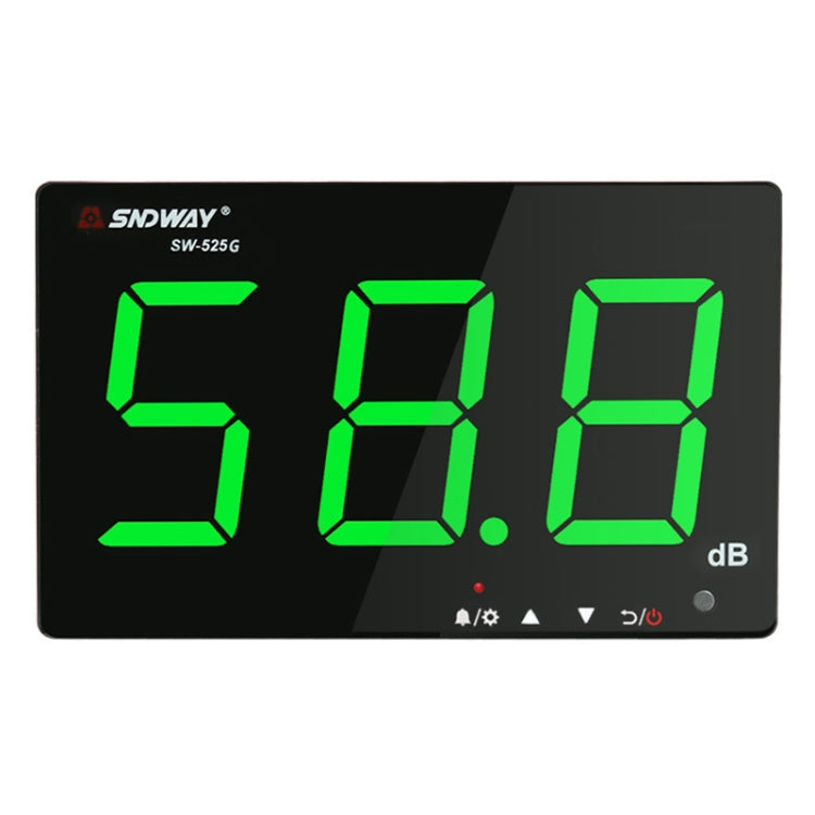 SNDWAY Wall-mounted 30~130dB Large Screen Digital Display Noise Decibel Monitoring Testers, SW525B with Storage + USB, SW526A 18 inch Display, SW525G with Storage + USB Green laboratorydeal