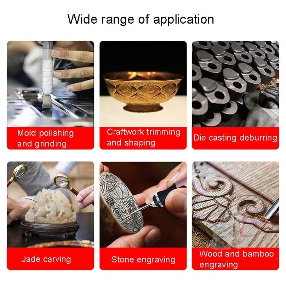 SNJ - 3681 Mini Engraving Pen Wireless Polishing Electric Grinder, Style:, Roae Gold+Grinding Head, Silver+Grinding Head, Rose Gold+Grinding Head+Cutting Blade+Carving Stencil, Silver+Grinding Head+Cutting Blade+Carving Stencil - laboratorydeal