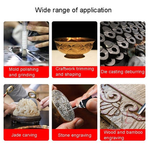 SNJ - 3681 Mini Engraving Pen Wireless Polishing Electric Grinder, Style:, Roae Gold+Grinding Head, Silver+Grinding Head, Rose Gold+Grinding Head+Cutting Blade+Carving Stencil, Silver+Grinding Head+Cutting Blade+Carving Stencil - laboratorydeal