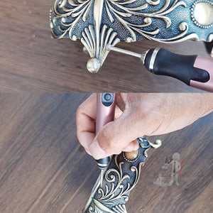 SNJ - 3681 Mini Engraving Pen Wireless Polishing Electric Grinder, Style:, Roae Gold+Grinding Head, Silver+Grinding Head, Rose Gold+Grinding Head+Cutting Blade+Carving Stencil, Silver+Grinding Head+Cutting Blade+Carving Stencil - laboratorydeal