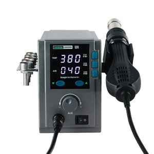 SUGON Hot Air Rework Station LED Display Temperature Adjustable Soldering Station With 5 Nozzles, EU Plug, 2020D - laboratorydeal