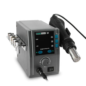 SUGON Hot Air Rework Station LED Display Temperature Adjustable Soldering Station With 5 Nozzles, EU Plug, 2020D - laboratorydeal