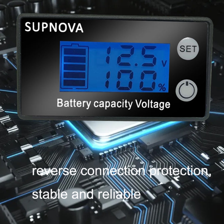 SUPNOVA LCD Two-wire Voltage and Electricity Meter DC Digital Display Voltmeter, Blue laboratorydeal