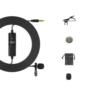 SYNCO S8 Lavalier Live Wired Microphone, Spec:, Black, Black + Type - C, Black + 8 Pin, Black + Type - C + 8 Pin - laboratorydeal