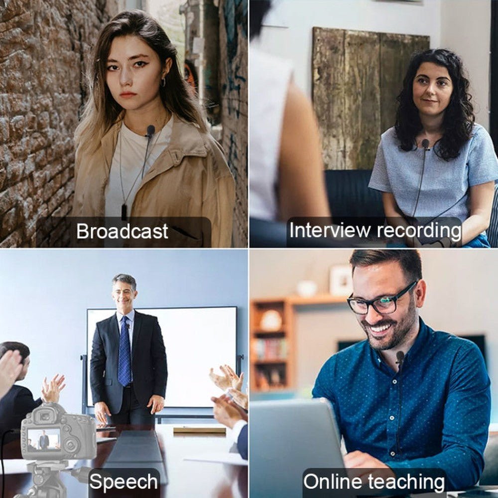 SYNCO S8 Lavalier Live Wired Microphone, Spec:, Black, Black + Type - C, Black + 8 Pin, Black + Type - C + 8 Pin - laboratorydeal