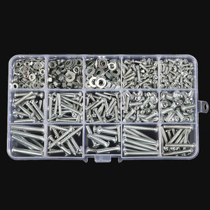 Screws Nuts Washers Self - Tapping Screws Set, Set B 18 Types 15 Cells, Set C 24 Types 24 Cells, Set D 24 Types 24 Cells, Set E 13 Types 10 Cells, Set F 11 Types 15 Cells, Set G 10 Types 10 Cells - laboratorydeal