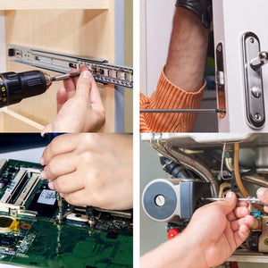 Screws Nuts Washers Self - Tapping Screws Set, Set B 18 Types 15 Cells, Set C 24 Types 24 Cells, Set D 24 Types 24 Cells, Set E 13 Types 10 Cells, Set F 11 Types 15 Cells, Set G 10 Types 10 Cells - laboratorydeal