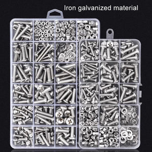 Screws Nuts Washers Self - Tapping Screws Set, Set B 18 Types 15 Cells, Set C 24 Types 24 Cells, Set D 24 Types 24 Cells, Set E 13 Types 10 Cells, Set F 11 Types 15 Cells, Set G 10 Types 10 Cells - laboratorydeal