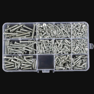 Screws Nuts Washers Self - Tapping Screws Set, Set B 18 Types 15 Cells, Set C 24 Types 24 Cells, Set D 24 Types 24 Cells, Set E 13 Types 10 Cells, Set F 11 Types 15 Cells, Set G 10 Types 10 Cells - laboratorydeal