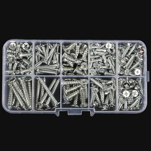 Screws Nuts Washers Self - Tapping Screws Set, Set B 18 Types 15 Cells, Set C 24 Types 24 Cells, Set D 24 Types 24 Cells, Set E 13 Types 10 Cells, Set F 11 Types 15 Cells, Set G 10 Types 10 Cells - laboratorydeal