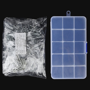 Screws Nuts Washers Self - Tapping Screws Set, Set B 18 Types 15 Cells, Set C 24 Types 24 Cells, Set D 24 Types 24 Cells, Set E 13 Types 10 Cells, Set F 11 Types 15 Cells, Set G 10 Types 10 Cells - laboratorydeal