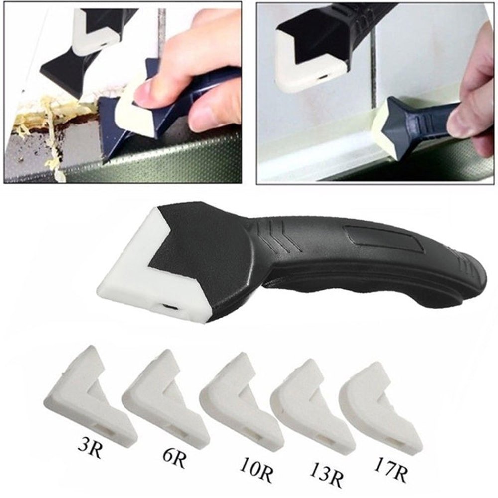 Silicone Sealant Finishing Cleaning Glass Wall Putty Marble Multi-functional Coner Caulking Tool, 6 Pcs/set