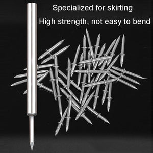 Skirting Non - Punch Markless Nails Single Headed Bi - Directional Crook Nails Bagged, 10pcs, 50pcs+1 Tool, 100pcs+1 Tool, 200pcs+1 Tool, 500pcs+5 Tools, 1000pcs+10 Tools - laboratorydeal