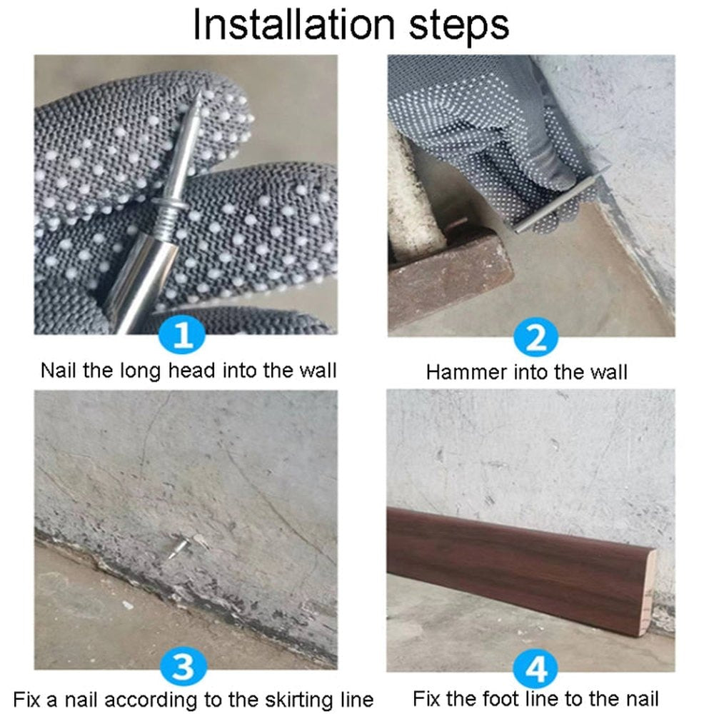 Skirting Non - Punch Markless Nails Single Headed Bi - Directional Crook Nails Bagged, 10pcs, 50pcs+1 Tool, 100pcs+1 Tool, 200pcs+1 Tool, 500pcs+5 Tools, 1000pcs+10 Tools - laboratorydeal