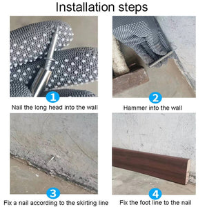 Skirting Non - Punch Markless Nails Single Headed Bi - Directional Crook Nails Bagged, 10pcs, 50pcs+1 Tool, 100pcs+1 Tool, 200pcs+1 Tool, 500pcs+5 Tools, 1000pcs+10 Tools - laboratorydeal