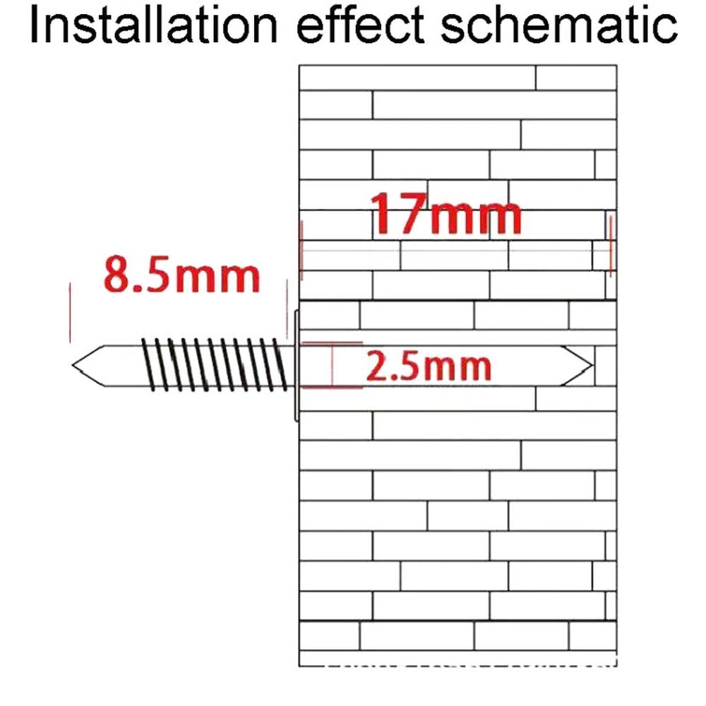 Skirting Non - Punch Markless Nails Single Headed Bi - Directional Crook Nails Bagged, 10pcs, 50pcs+1 Tool, 100pcs+1 Tool, 200pcs+1 Tool, 500pcs+5 Tools, 1000pcs+10 Tools - laboratorydeal
