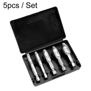 Slide Thread Broken Screw Extractor Broken Screw Removal Tool With Storage Box, 5pcs / Set - laboratorydeal