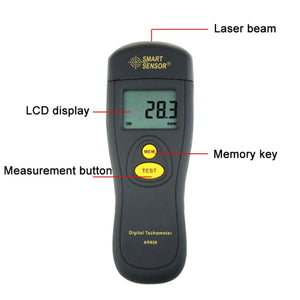 Smart Sensor AR926 LED Display Photoelectric Speed Detection Meter