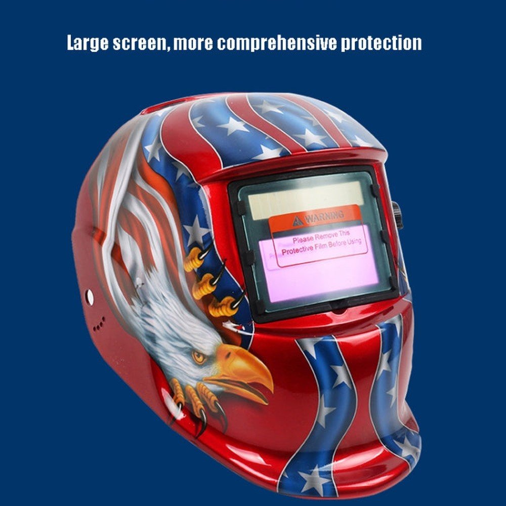 Solar Automatic Darkening Welding Mask Argon Arc Welding Helmet, Blue Eagle, Red Shaper, Lightning, Polish Eagle, Black Terminator, Red Pirate - laboratorydeal