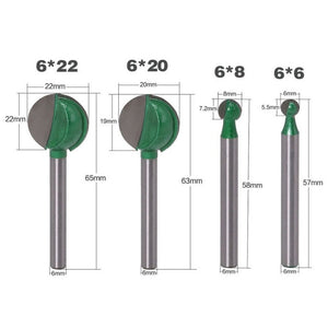 Spherical Carving Knife Woodworking Straight Handle Grinding Head, 4PCS/Set 6 Handles, 4PCS/Set 6 Handles Extended, 3 PCS/Set 3 Handle - laboratorydeal