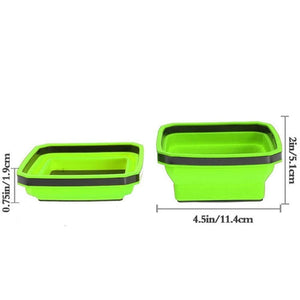 Square Silicone Foldable Magnetic Parts Tray For Small Parts And Tools, Green - laboratorydeal