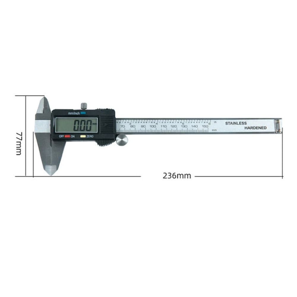 Stainless Steel Electronic Digital Vernier Caliper, 0-200mm, 0-300mm