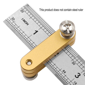 Steel Ruler Limit Adjustment Positioning Block Woodworking Marking Locator, Woodworking Marking Locator - laboratorydeal