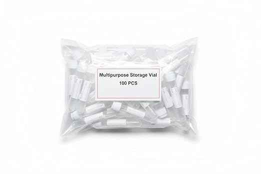 Laboratory Storage Vials, 2ml Capacity, Round Base with Write-on Panel, Pack of 100, Clear