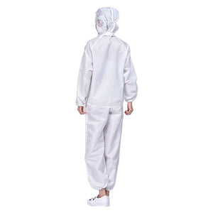Striped Anti - static Split Hood Dust - proof Work Suit - laboratorydeal