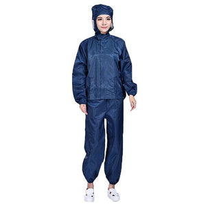 Striped Anti - static Split Hood Dust - proof Work Suit - laboratorydeal