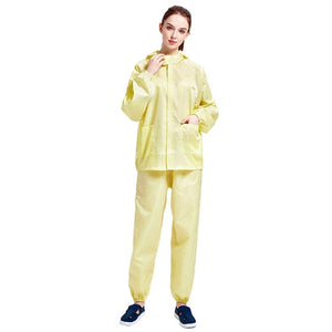 Striped Anti - static Split Hood Dust - proof Work Suit - laboratorydeal