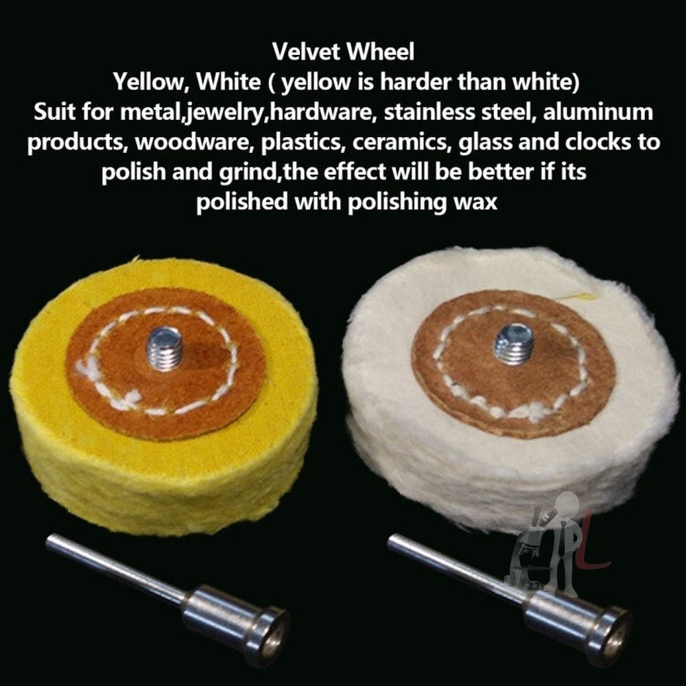 T Style Polish Buffing Wheel Grinding Head Cloth Dremel Wheel Grinder Brush For Rotary - laboratorydeal