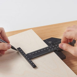 T072 Woodworking Multifunctional Aluminum Alloy Marking Ruler, T072