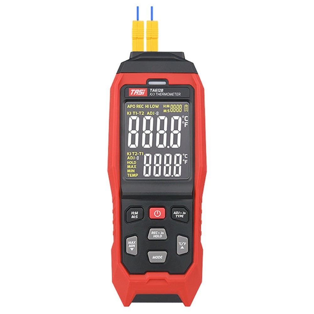 TASI Contact Temperature Meter K-Type Thermocouple Probe Thermometer, Style:, TA612A Single Channel, TA612B Dual Channels, TA612C 4 Channels