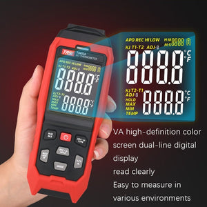 TASI Contact Temperature Meter K-Type Thermocouple Probe Thermometer, Style:, TA612A Single Channel, TA612B Dual Channels, TA612C 4 Channels