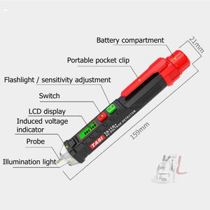 TASI Electrician Dedicated Multi - function Intelligent Induction Test Pencil, TA11B+ - laboratorydeal