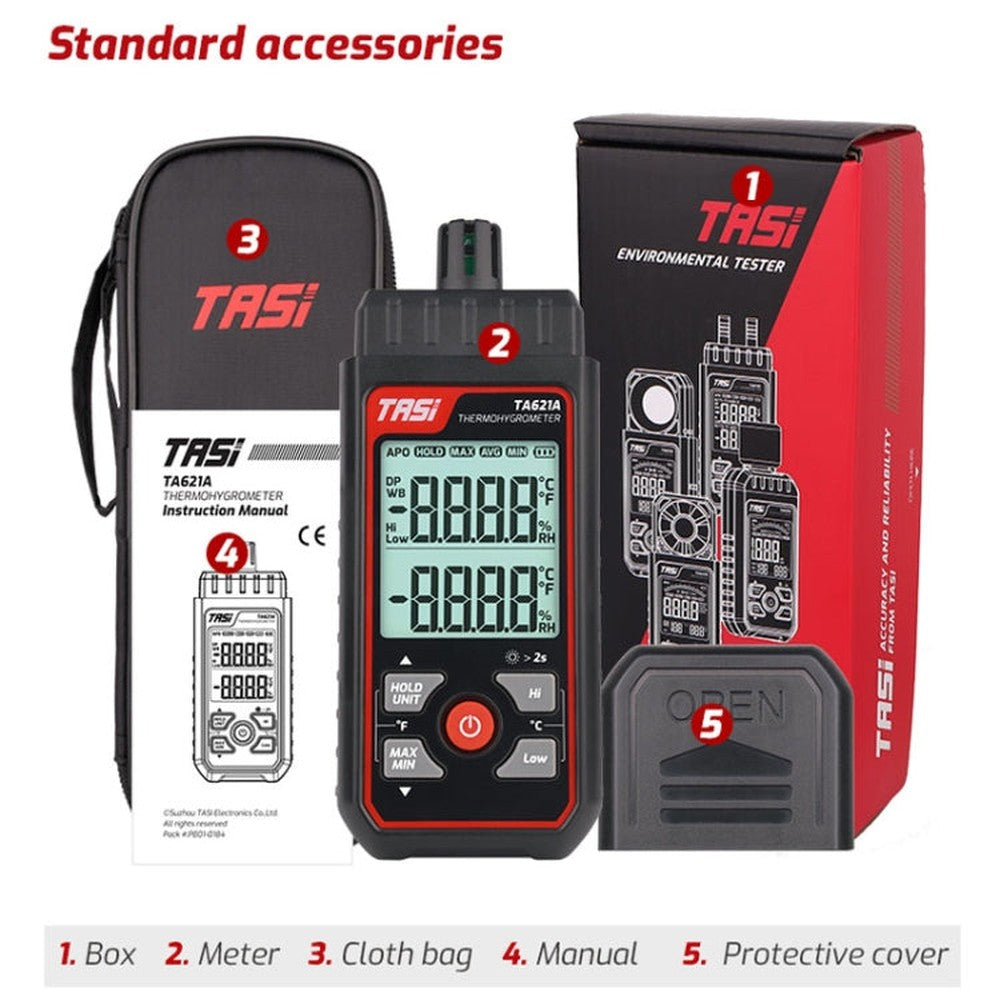 TASI TA621A Digital Dew Point Thermometer Ambient Temperature Humidity Gauge, TASI TA621A