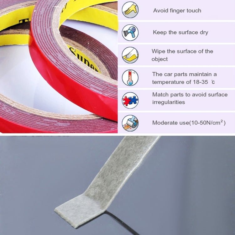 3M High Temperature Acrylic Foam Double Sided Tape Seamless Adhesive Tape Sticker - laboratorydeal
