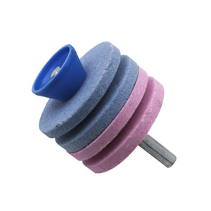 Lawn Mower Sharpener Grinding Wheel Sharpener Industrial Grinding Head, Specification: 4-layer Blue+Pink, 2-layer Blue, 2-layer Grey, 2-layer Pink, 4-layer Blue+Pink laboratorydeal