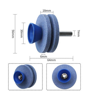 Lawn Mower Sharpener Grinding Wheel Sharpener Industrial Grinding Head, Specification: 4-layer Blue+Pink, 2-layer Blue, 2-layer Grey, 2-layer Pink, 4-layer Blue+Pink laboratorydeal