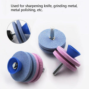Lawn Mower Sharpener Grinding Wheel Sharpener Industrial Grinding Head, Specification: 4-layer Blue+Pink, 2-layer Blue, 2-layer Grey, 2-layer Pink, 4-layer Blue+Pink laboratorydeal